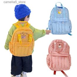 Backpacks Kids Backpack Kids School Bags Mini Backpack Toddler Kindergarten Backpacks Korean Vintage Style For Boys Girls Baby Travel Bag Q231108