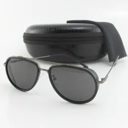 Новые матовые блэк -металлические рамки кошачьи глаза солнцезащитные очки 60 -миллиметровый линз классические круглые мужчины Женщины высококачественные винтажные вождения UV400 Солнцезащитные очки Oculos с коробкой