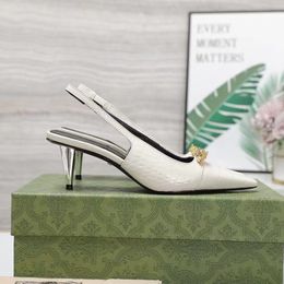 Eleganti sandali da donna 5,5 cm scarpe eleganti con tacco alto punta quadrata classica scarpe di design di lusso sandali con fibbia con cinturino alla caviglia con motivo in pietra casual