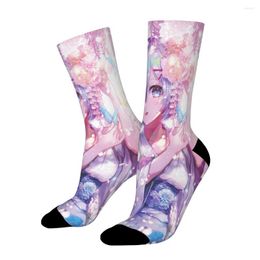 Men's Socks Rem Anime Re Life In A Different World From Zero Straight Male Mens Women Spring Stockings Polyester Printed