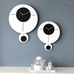 Wall Clocks 20 Inch Nordic Style Clock Living Room Household Fashion Personality Creative Swing Digital Watch Art