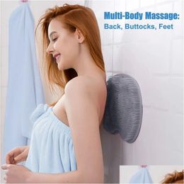 Bath Brushes Sponges Scrubbers Foot Wash Brush Rub Back Sucker Brushs Bathroom Tools Mas Pad Anti Skid Pads Drop Delivery Dhniy