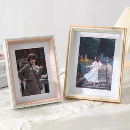 Frames Double Colour Po Frame Simple 7/8 Inches Desktop Display Mounting Wall Hanging Resin Picture Wedding