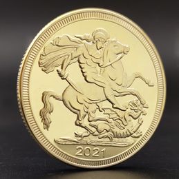 Arts and Crafts 2021 Foreign Trade commemorative coin Horse Sword Gold Coin Knight Coin