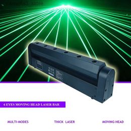 Moving Head Lights SUNART 6 Eyes Stage Effect Green Laser Bar Beam Lighting for DJ Disco Party Wedding Moving Head Projector Wash Spot DMX Control Q231107