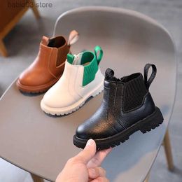 Boots Kids Shoes Autumn Winter New Children's Boots Boys Girls Fashion Zipper Ankle Booties British Style Toddler Baby Sneakers T231107