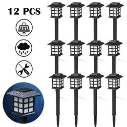 Lawn Lamps LED Solar Pathway Lights Lawn Lamp Outdoor Solar Lamp Decoration for Garden/Yard/Landscape/Patio/Driveway/Walkway Lighting P230406