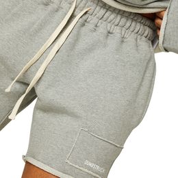 Men s Shorts Summer Running Ruffled Cotton Casual Jogging Fitness Gym Training Fashion Street Grey Bottoms Clothing 230407