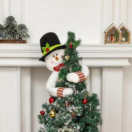 Christmas Decorations Cute Hugs The Tree Doll Long Arm Santa Claus Snowman Topper Ornament Xmas Decor Year Festive Party Supplies