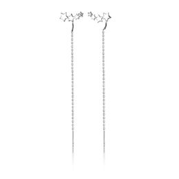 Earrings Designer For Women Trend Long Wire Tassel Dangle Thread Chain Climb Star Heart Beads Pendants Drop women Straight Hanging Earing Jewellery