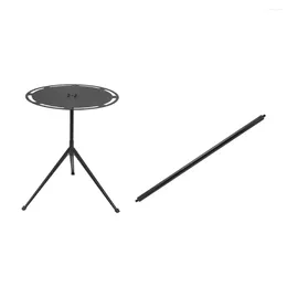 Camp Furniture Alloy Outdoor Round Camping Table - Hollow-carved Adventures Extension Lamp Stand Portable