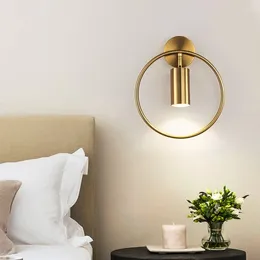 Wall Lamp Metal Interior Light Fixture Gold On Mount For Home Room Decoration Bedroom Indoor Lighting E27