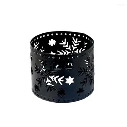 Candle Holders Christmas Votive Holder Rings Tealight Stand For Home Wedding Living Room Bedroom Decor Black Candles