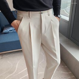 Men's Suits Men Summer Thin Pants Male Formal Wear Boutique Trousers Quality British Style Business Casual Loose