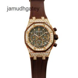Ap Swiss Luxury Wrist Watches Epic Royal Ap Oak Offshore 26092ok.zz Automatic 18k Rose Gold Diamond Luxury Unisex Watch TGDM