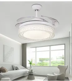 Invisible Fan Lamp With Electric Bird Nest Ceiling Chandelier Living Room Modern Minimalist Remote Control Home