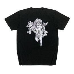 Summer Men Streetwear Hip Hop Harajuku T Shirts For Men Angel Print Short Sleeve Loose Casual Tops Tee Shirt Homme T-Shirt252z