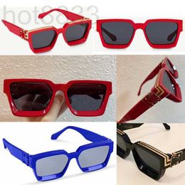 Sunglasses Designer Millionaire New Color Arrivalwoman Red Square Frame Black Lens Woman Luxury Glasses Z1165w with Original Box 74BK