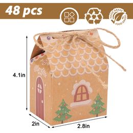 Christmas Decorations Mini Christmas Party Favour Boxes Gift Bags Small Candy Boxes Christmas Party Gift Boxes For Candies Chocolate Dr Ote4B