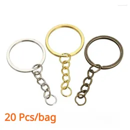 Keychains 20 Pieces/batch Key Chain Metal Ring 60 Mm Long Split