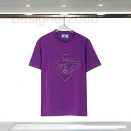 Men's T-Shirts Designer early spring Textured embossed T Shirt three-dimensional letter Diamond Simple Casual Short Sleeve T-shirt 5TLX