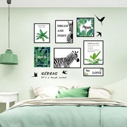 Wallpapers 8 Pieces Set Wall Sticker Po Frame Tropical Plants Decals Home Office Living Room Adhesive Wallpaper Decoration