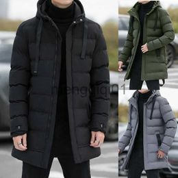 Men's Down Parkas Male Winter Warm Long Outwear Hooded Thicken Mid-length Hooded Foe Men Warm Coat Winter Puffer Jacket Fashion Parka Overcoat J231107