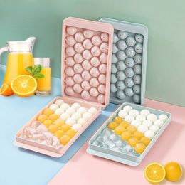 Ice Cream Tools 33 Boll Hockey PP Mould Frozen Whiskey Ball Popsicle Cube Tray Box Lollipop Making Gifts Kitchen Accessories 230406