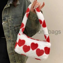 Shoulder Bags Women's Soft Fur Tote andbag Autumn Winter Luxury Armpit Purses Love Underarm Bag Plus Soulder Bagcatlin_fashion_bags