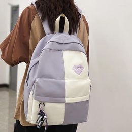 School Bags Women Waterproof Purple Travel Backpack Lady Cute Laptop College Female Kawaii Trendy Book Bag Fashion Girl