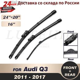 Windshield Wipers Wiper Front Rear Wiper Blades Set For Audi Q3 MK1 2011 2012 2013 2014 2015 2016 2017 Windshield Windscreen Window 24"+20"+16" Q231107