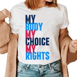 Women's T Shirts Women Blouse Letters Printing Short Sleeve Tops Round Neck Casual Tee Tunic Equality Womens Rights