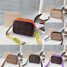 camera bag crossbody designer bag leather coabag shoulder bags women purse Fashion Letters Print Thin Wide Strap Handbag Phone Wallet 231103