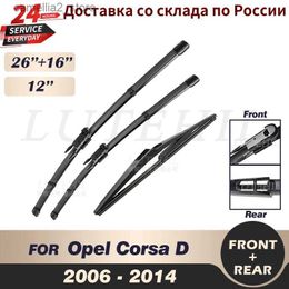 Windshield Wipers Wiper Front Rear Wiper Blades Set For Opel Corsa D 2006-2014 2007 2008 2009 Windshield Windscreen Front Rear Window 26"16"12" Q231107