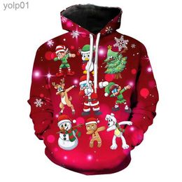 Men's Hoodies Sweatshirts Unisex Ugly Christmas Sweater 3D Print Funny Xmas Pullover Hoodie Sweatshirts Men Harajuku Autumn Winter Plus Size Clothing 5XLL231107