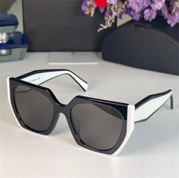 MONOCHROME PR 15WS Hitzewellen-Sonnenbrille Damen Schwarze Brille Shades Geometrische Bügel schaffen eine zeitgenössische männliche rechteckige Silhouette Herren Futuristische Brillen