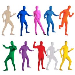 Theme Costume Full Jumpsuit Spandex Stretch Adult Chromakey Tughts Disappearing Men Unisex Body Suit for Halloween Cosplay 231107