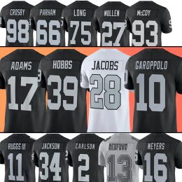 2024 NEW Davante Adams Football Jerseys Nate Hobbs Daniel Carlson Jimmy Garoppolo Maxx Crosby Josh Jacobs Hunter Renfrow Denzel Perryman Jakobi Meyers