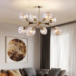 Chandeliers Postmodern Luxury Glass Restaurant Loft Nordic LED Hanglamp Decor Light Fixture Creative Bedroom Chandelier Lighting