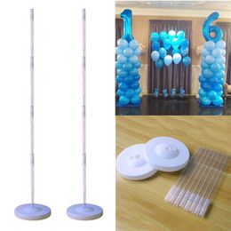 Other Event Party Supplies 127cm Clear Balloon Column Stand Arch Balloons Holder Centerpieces for Wedding Decoration Birthday Baby Shower 230406