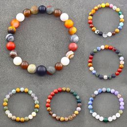 Link Bracelets Frosted Natural Stone For Women Men Sparrow Stripe Agate Bohemian Fashion Jewellery Gift Girlfriend