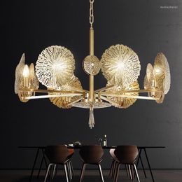 Pendant Lamps All Copper Post-modern Hollow Simple Chandelier Creative Art Living Room Restaurant El Model