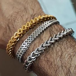 Link Bracelets Trend Men's Stainless Steel Bracelet Chains Hippie For Men Chain On Hand Couple Accessories Hiphop Jewelry