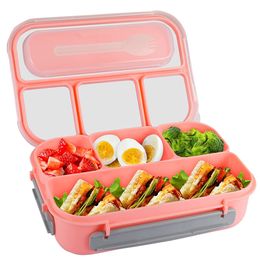 Bento Boxes Bento Box Lunch Box 81oz Lunch Container Suitable for Adults Toddlers Bento Box with 4 Components and Split Leak Proof Microwave 230407