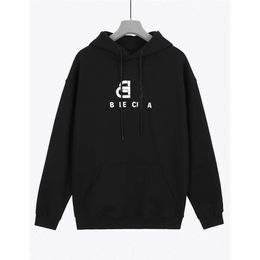 New 460g Heavyweight Pure Cotton High end Quality Designer Hooded Lock Letter Loose Printing Fashion Pure Cotton Designer Sweatshirt Hoodie for Men Women Size S-3XL
