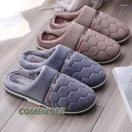 Slippers Autumn 47 48 49 50 Shoes Men Slipper Cotton Warm Slides Extra Large Size Winter For Home Short Plush Mens