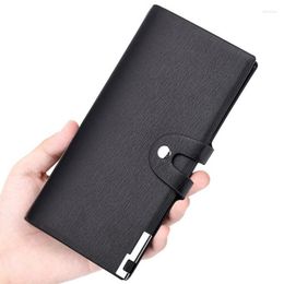 Wallets Brand Business Long Men's Leather Wallet With Hasp Male Purse Phone Pocket Man Card Holder