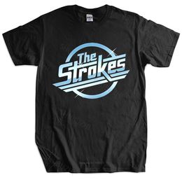 Men Cotton T Shirt Summer Tops The Strokes T Shirt Men Indie Rock Band Tshirt Bigger Size Homme Black Tshirt drop 220608300S