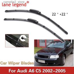 Windshield Wipers Car Wiper Blade For Audi A6 (C5) 22"+22" 2002-2005 Auto Windscreen Windshield Wipers Blades Window Wash Fit Slider Arm Q231107