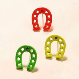 Dangle Earrings Wholesale Fluorescent Candy Coloured Little Star U-shaped Hoof Prints